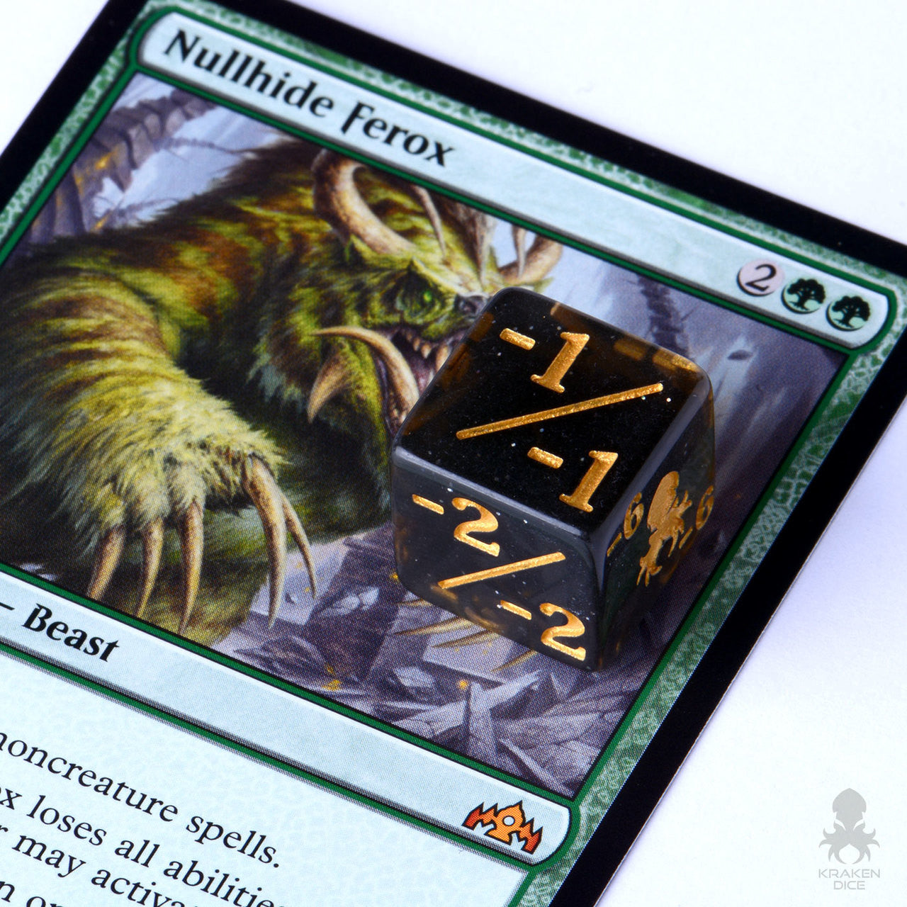 Kraken 6pc Token Counter Dice / Negative Dice Counters for Magic: The Gathering